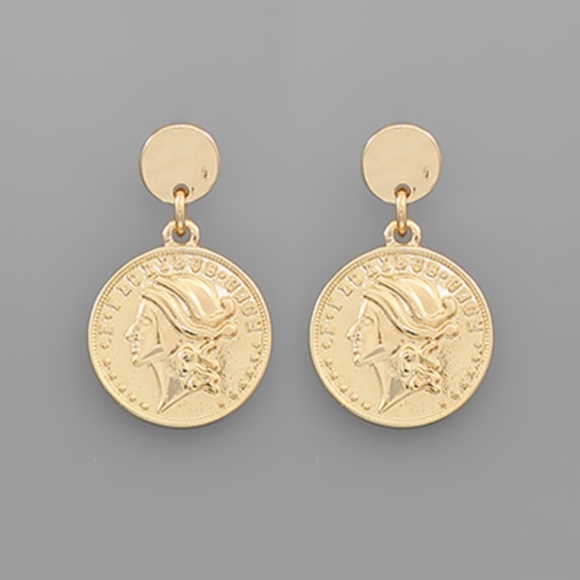 Coin Dangle Earrings - Picture 1 of 1